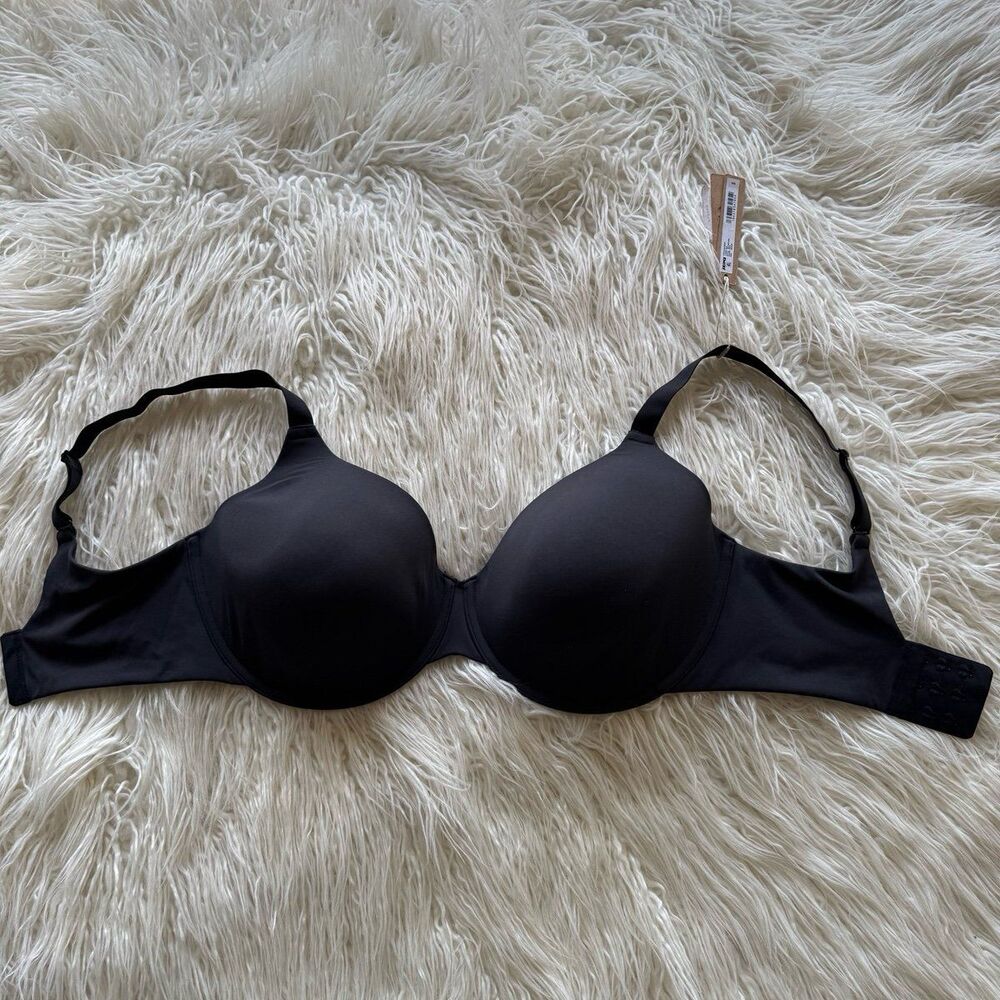 Skims Fits Everybody T-Shirt Bra Onyx Size 36DDDD